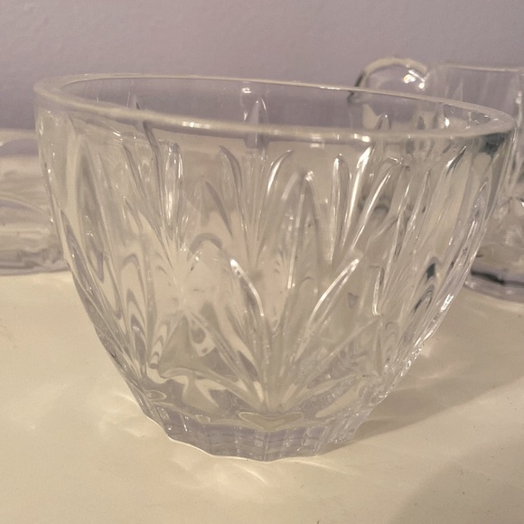 Bohemia crystal three (3) piece Czech Republic crystal cream sugar platter set - Picture 6 of 12